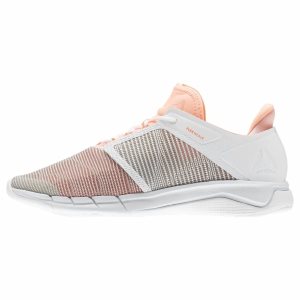 Buty Do Biegania Damskie Reebok Fast Flexweave Białe/Różowe/Czerwone PL 89WFBVN